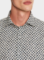 Camicia fantasia in puro cotone con collo francese - StepByStep