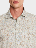 Camicia fantasia in puro cotone con collo francese - StepByStep