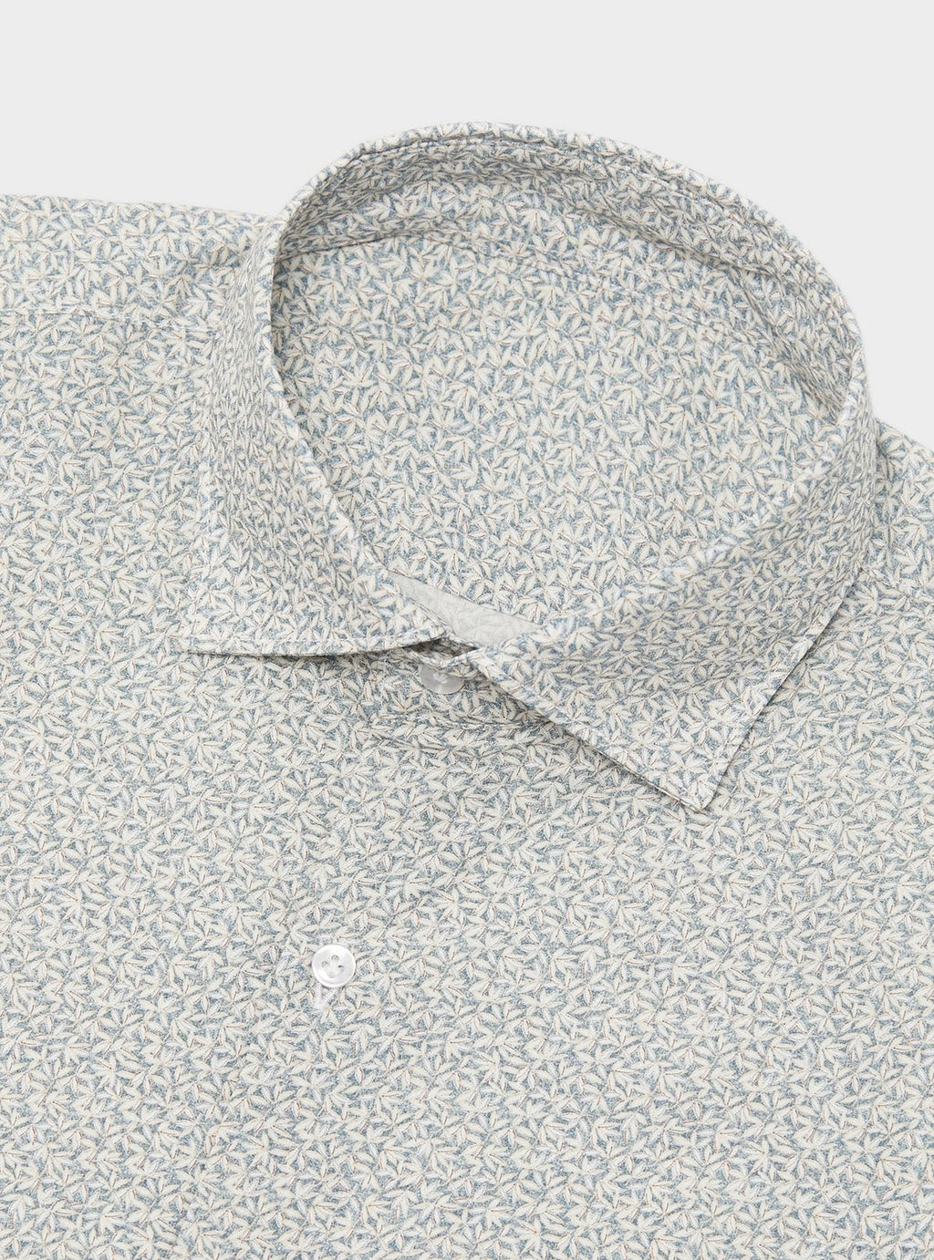 Camicia fantasia in puro cotone con collo francese - StepByStep