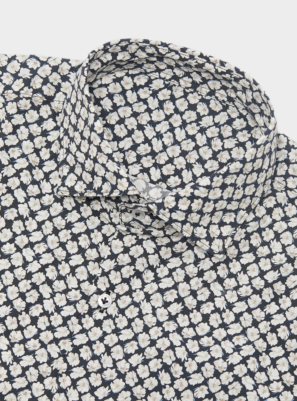 Camicia fantasia in puro cotone con collo francese - StepByStep