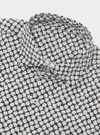 Camicia fantasia in puro cotone con collo francese - StepByStep