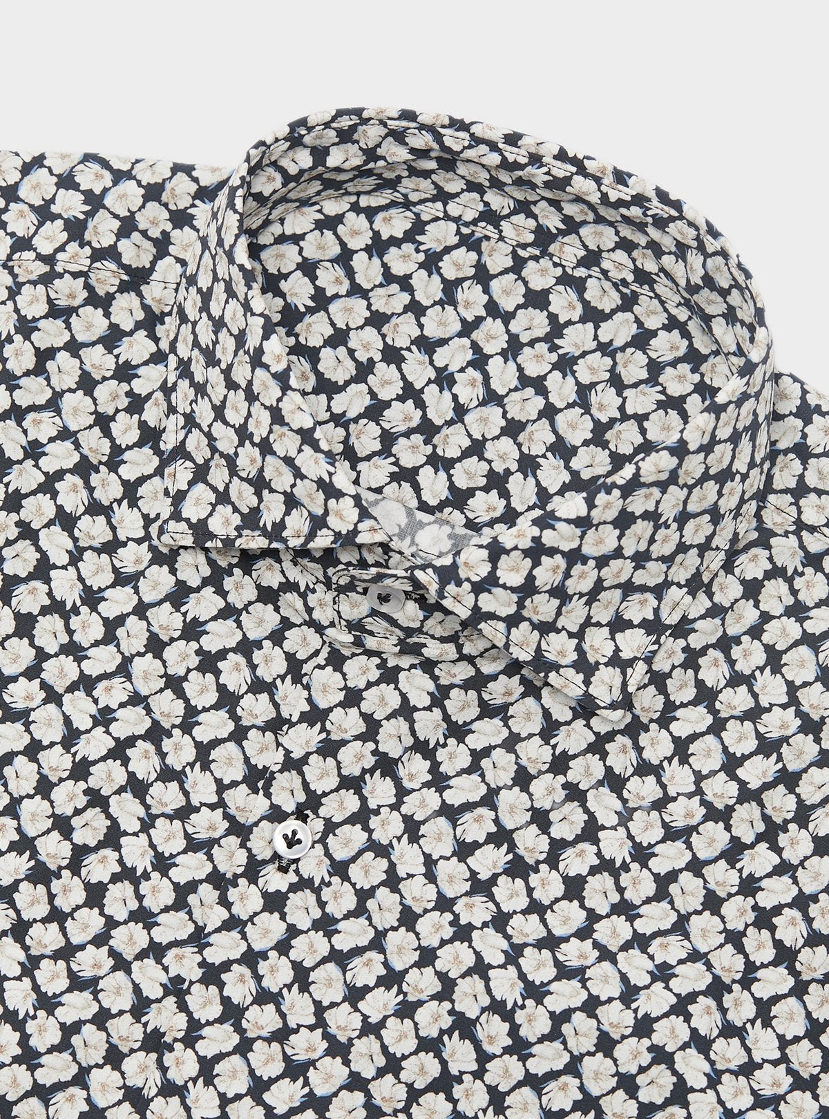 Camicia fantasia in puro cotone con collo francese - StepByStep