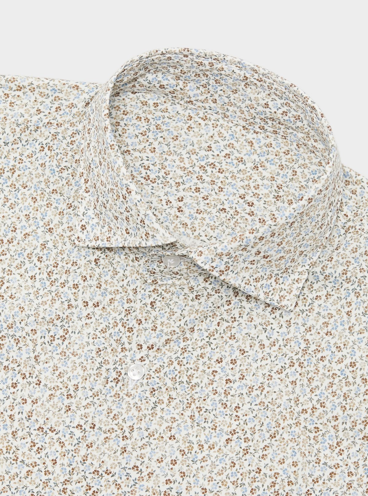 Camicia fantasia in puro cotone con collo francese - StepByStep