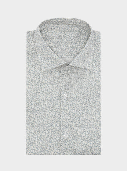 Camicia fantasia in puro cotone con collo francese - StepByStep
