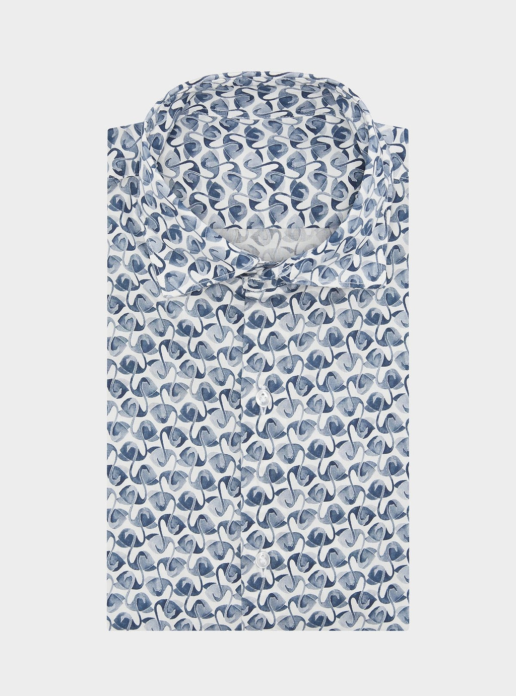 Camicia fantasia in puro cotone con collo francese - StepByStep