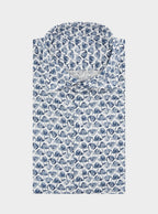 Camicia fantasia in puro cotone con collo francese - StepByStep