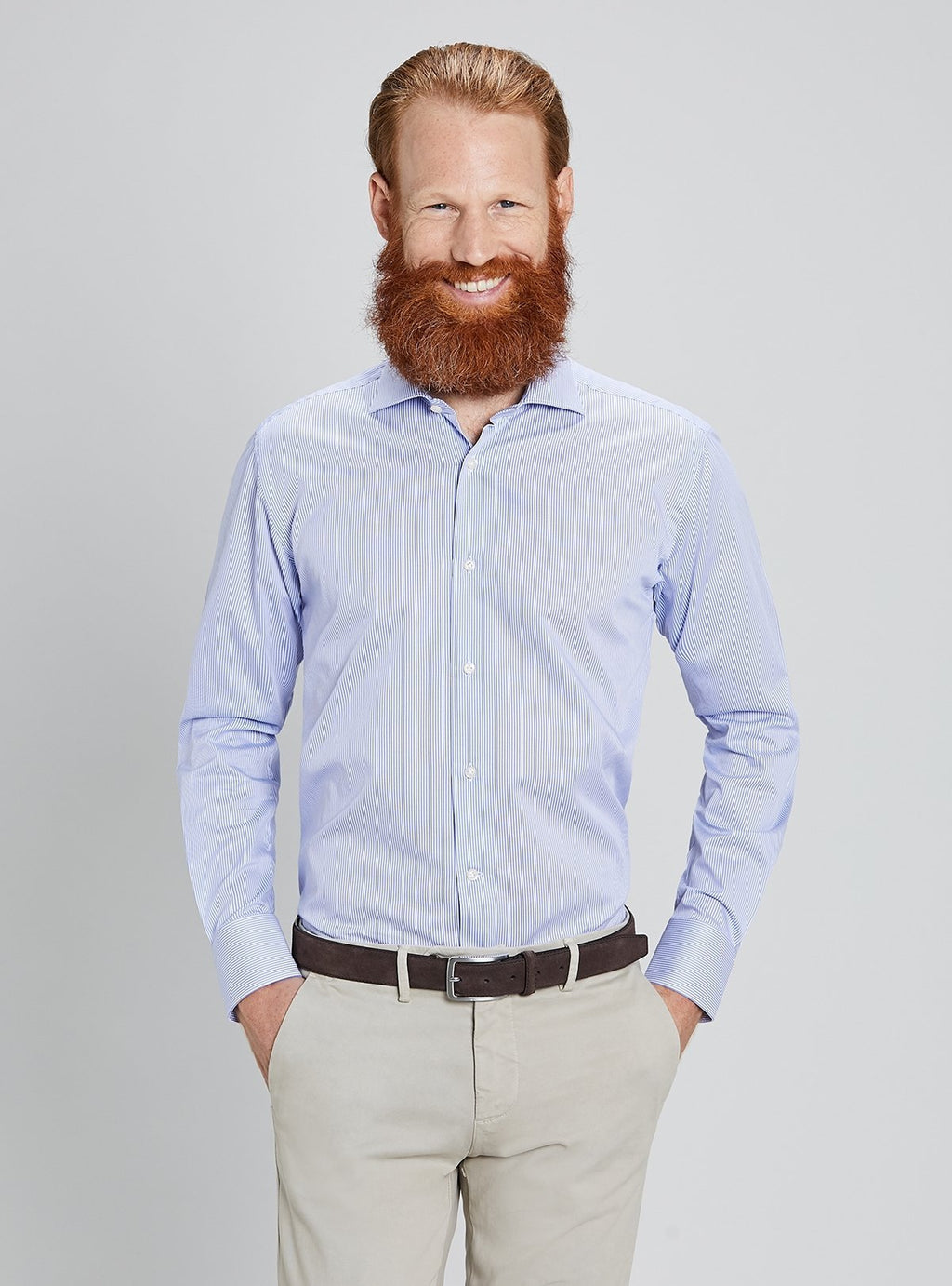 Camicia in cotone a riga stretta - StepByStep