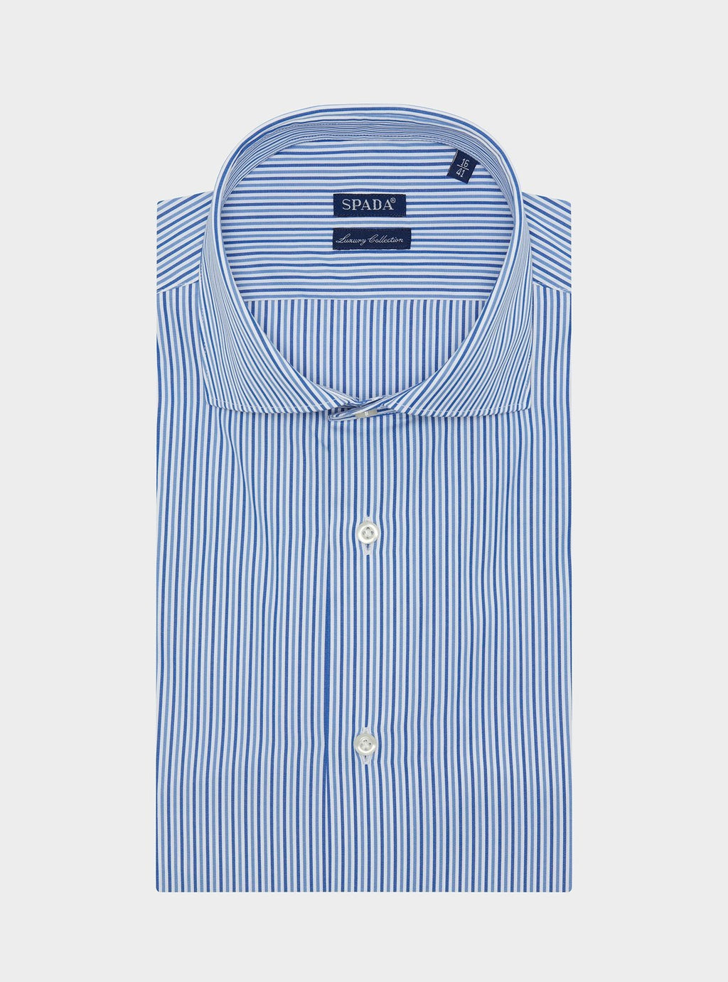 Camicia in cotone multiriga con collo francese - StepByStep