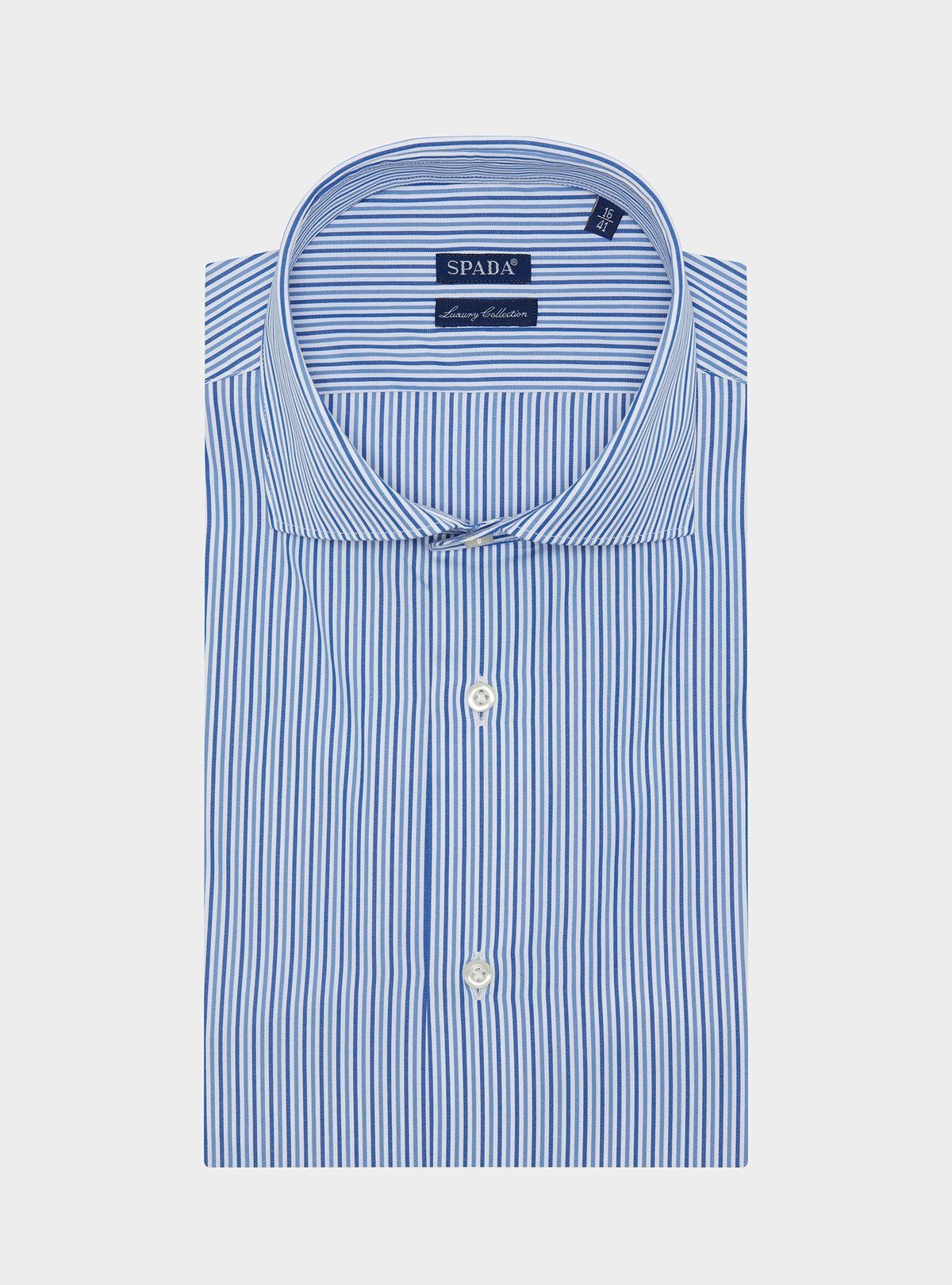 Camicia in cotone multiriga con collo francese - StepByStep