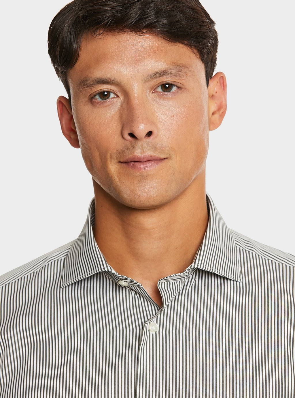 Camicia in cotone multiriga con collo francese - StepByStep