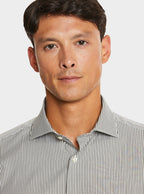 Camicia in cotone multiriga con collo francese - StepByStep