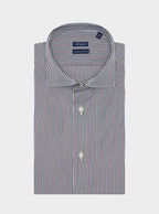 Camicia in cotone multiriga con collo francese - StepByStep