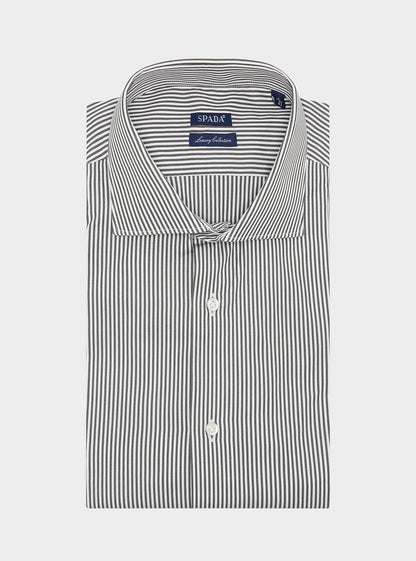 Camicia in cotone multiriga con collo francese - StepByStep