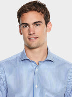 Camicia in cotone multiriga con collo francese - StepByStep