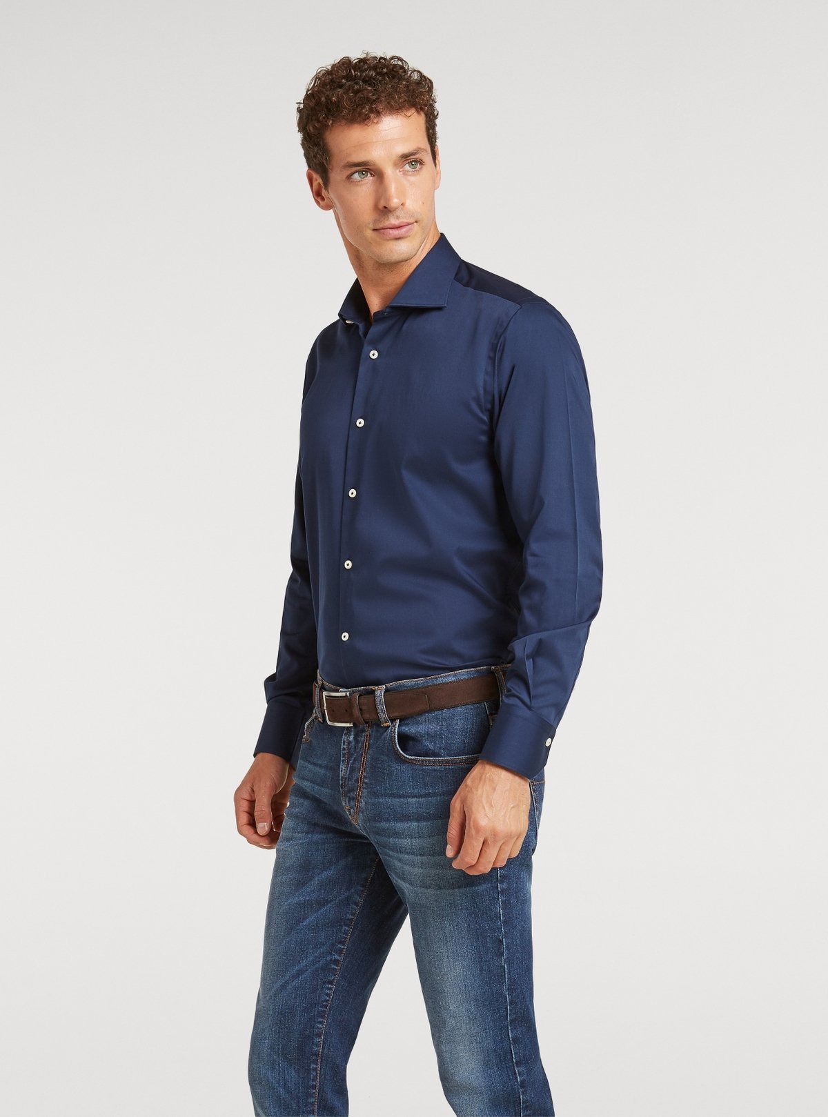 Camicia in cotone tinta unita - StepByStep