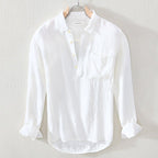 Men’s Linen Half-Placket Shirt — Image 1
