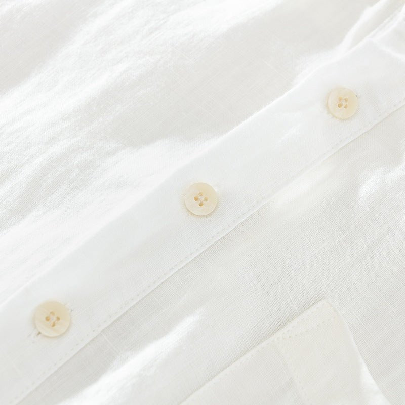Men’s Linen Half-Placket Shirt — Image 4