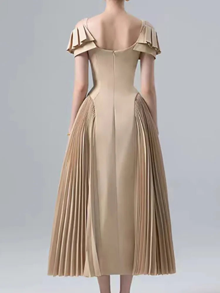 Camisole Backless Party Dress with Pleated and Patchwork Details For Women, SoHo, BYMANYC New York. - StepByStep