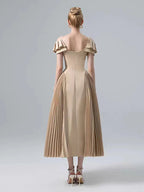 Camisole Backless Party Dress with Pleated and Patchwork Details For Women, SoHo, BYMANYC New York. - StepByStep