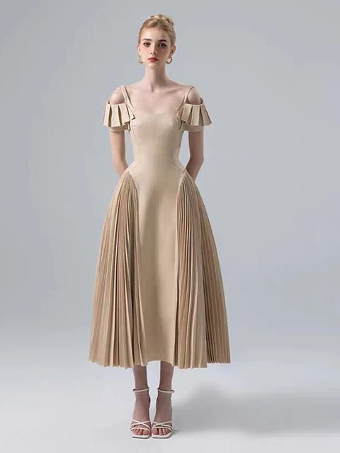 Camisole Backless Party Dress with Pleated and Patchwork Details For Women, SoHo, BYMANYC New York. - StepByStep