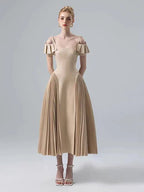 Camisole Backless Party Dress with Pleated and Patchwork Details For Women, SoHo, BYMANYC New York. - StepByStep