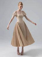 Camisole Backless Party Dress with Pleated and Patchwork Details For Women, SoHo, BYMANYC New York. - StepByStep