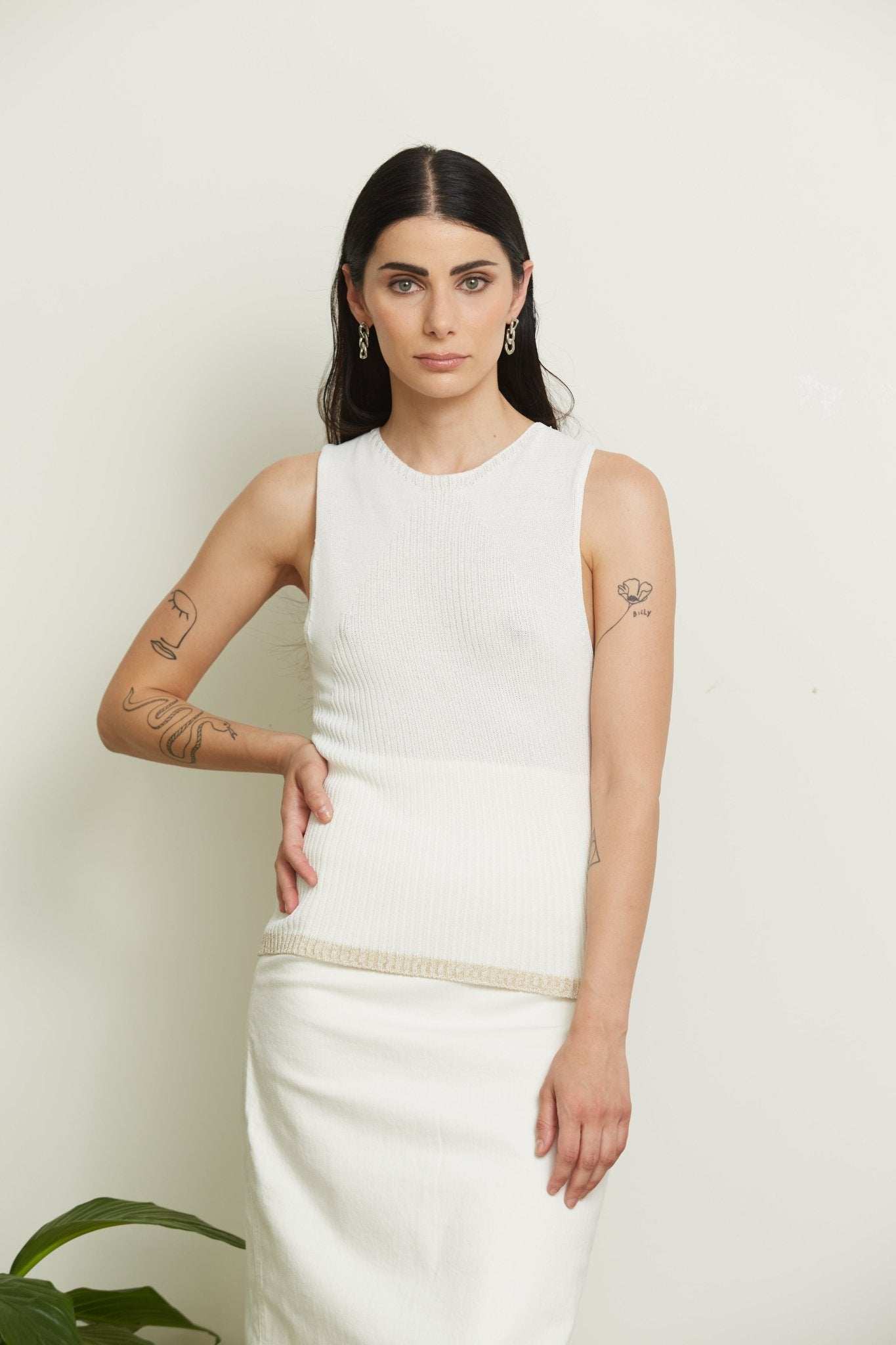 Canotta con inserti in Lurex - Noemi - StepByStep