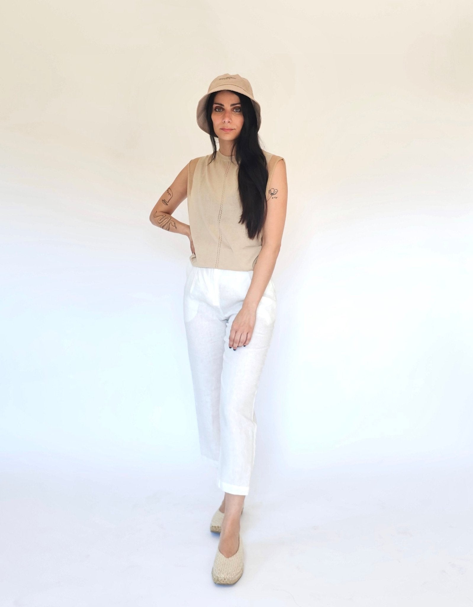 Canotta con inserti trasparenti in Cotone - Leandra - StepByStep