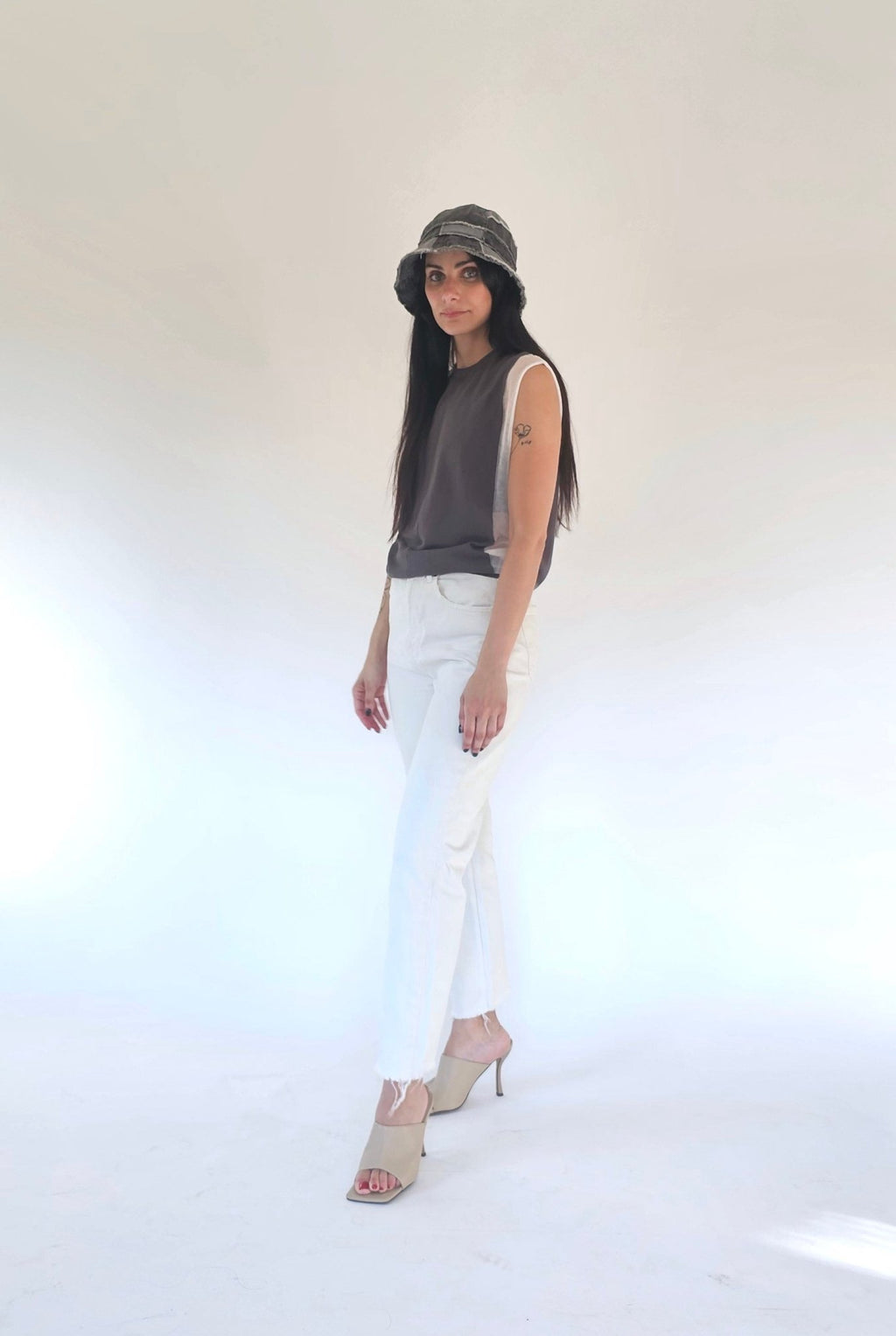 Canotta con inserti trasparenti in Cotone - Leandra - StepByStep