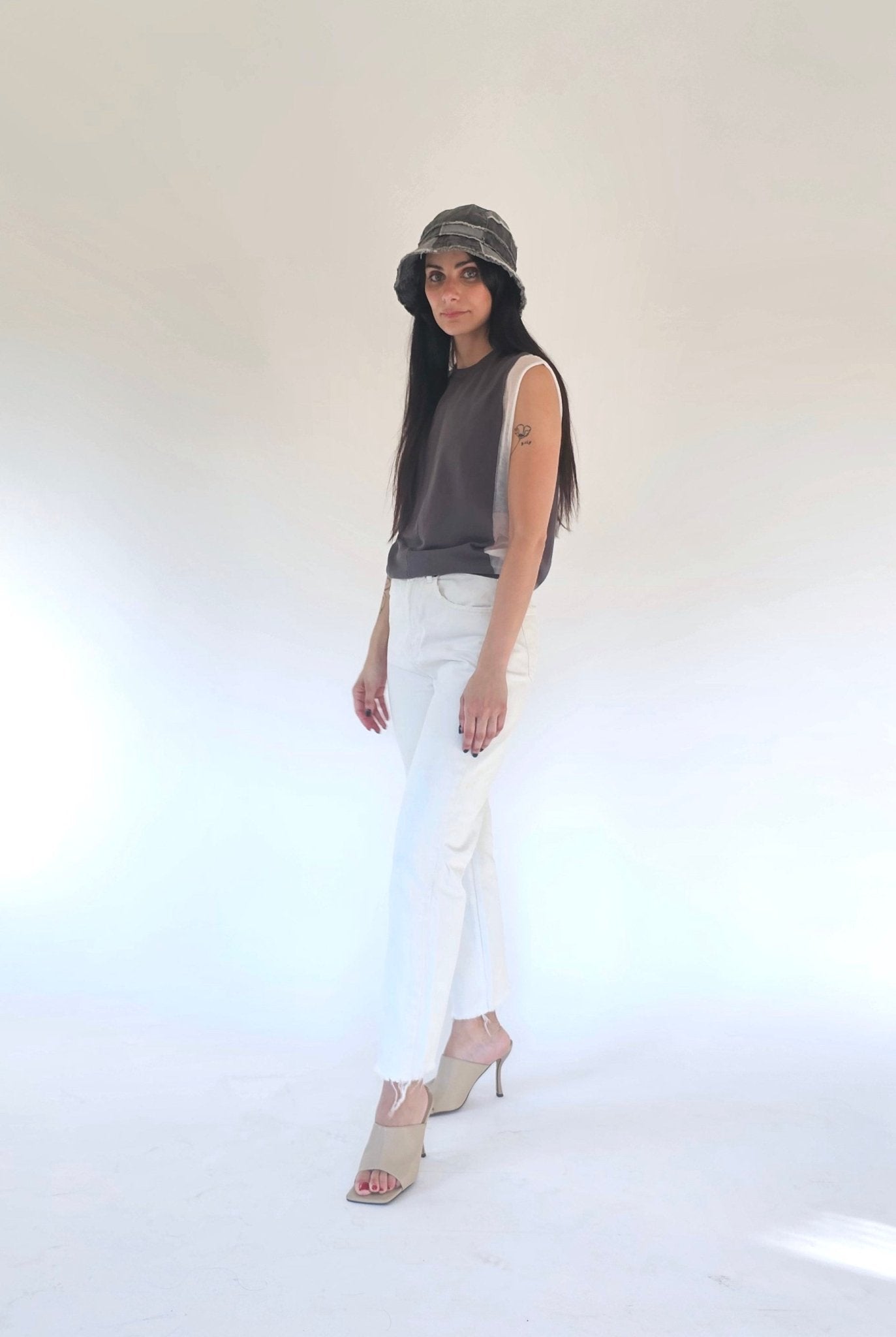 Canotta con inserti trasparenti in Cotone - Leandra - StepByStep