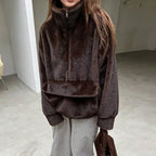 Cappotto da donna in pelliccia sintetica con cappuccio - StepByStepNow