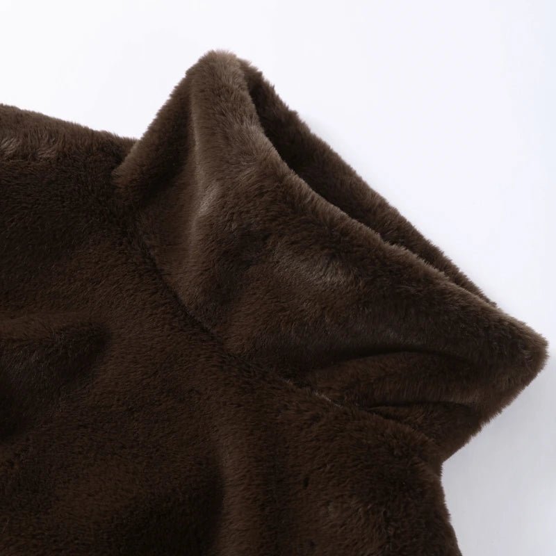 Cappotto da donna in pelliccia sintetica con cappuccio - StepByStepNow