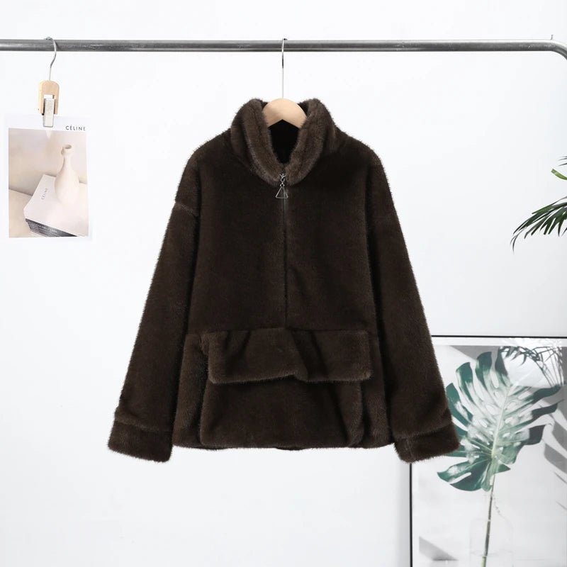 Cappotto da donna in pelliccia sintetica con cappuccio - StepByStepNow