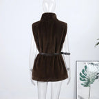 Cappotto da donna in pelliccia sintetica con cappuccio - StepByStepNow