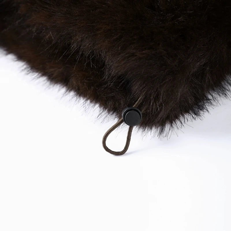 Cappotto da donna in pelliccia sintetica con cappuccio - StepByStepNow