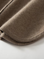 Cappotto maglione lungo con cappuccio in cashmere 100% da donna di lusso allentato con cappotto in cashmere tascabile Cardigan con cerniera in maglia spessa autunno inverno - StepByStepNow