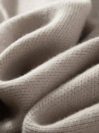 Cappotto maglione lungo con cappuccio in cashmere 100% da donna di lusso allentato con cappotto in cashmere tascabile Cardigan con cerniera in maglia spessa autunno inverno - StepByStepNow