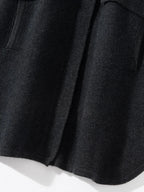 Cappotto maglione lungo con cappuccio in cashmere 100% da donna di lusso allentato con cappotto in cashmere tascabile Cardigan con cerniera in maglia spessa autunno inverno - StepByStepNow