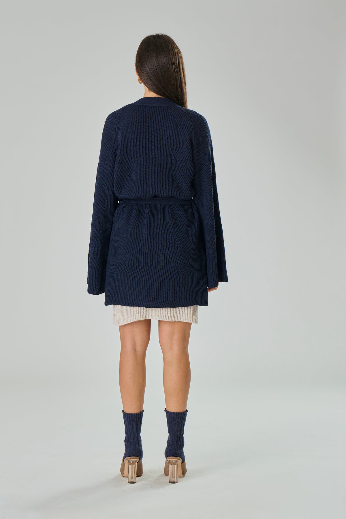 Cardigan ampio in misto lana merino - Silvia - StepByStep