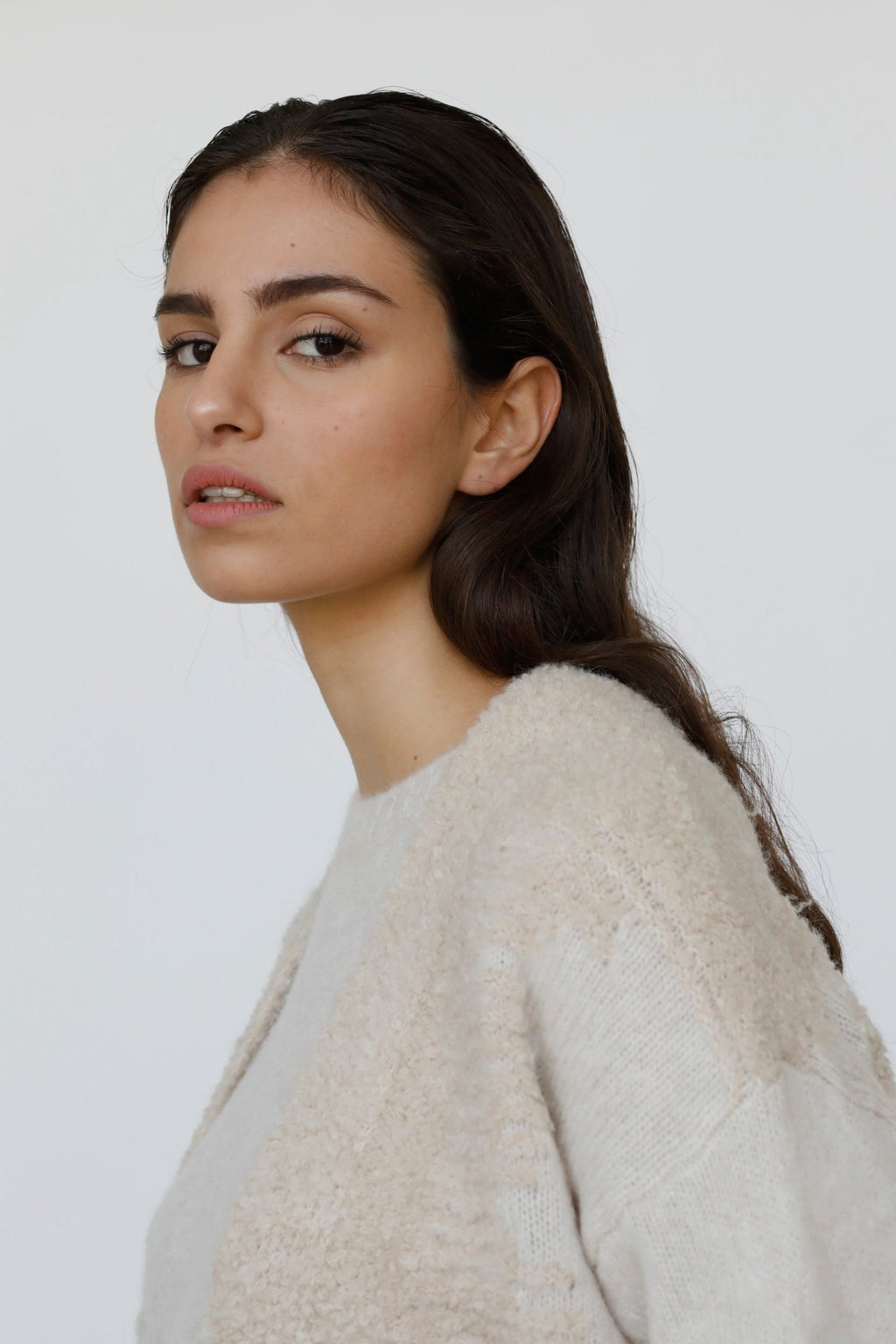 Cardigan Boucle' in Lana e Alpaca - Tecla - StepByStep