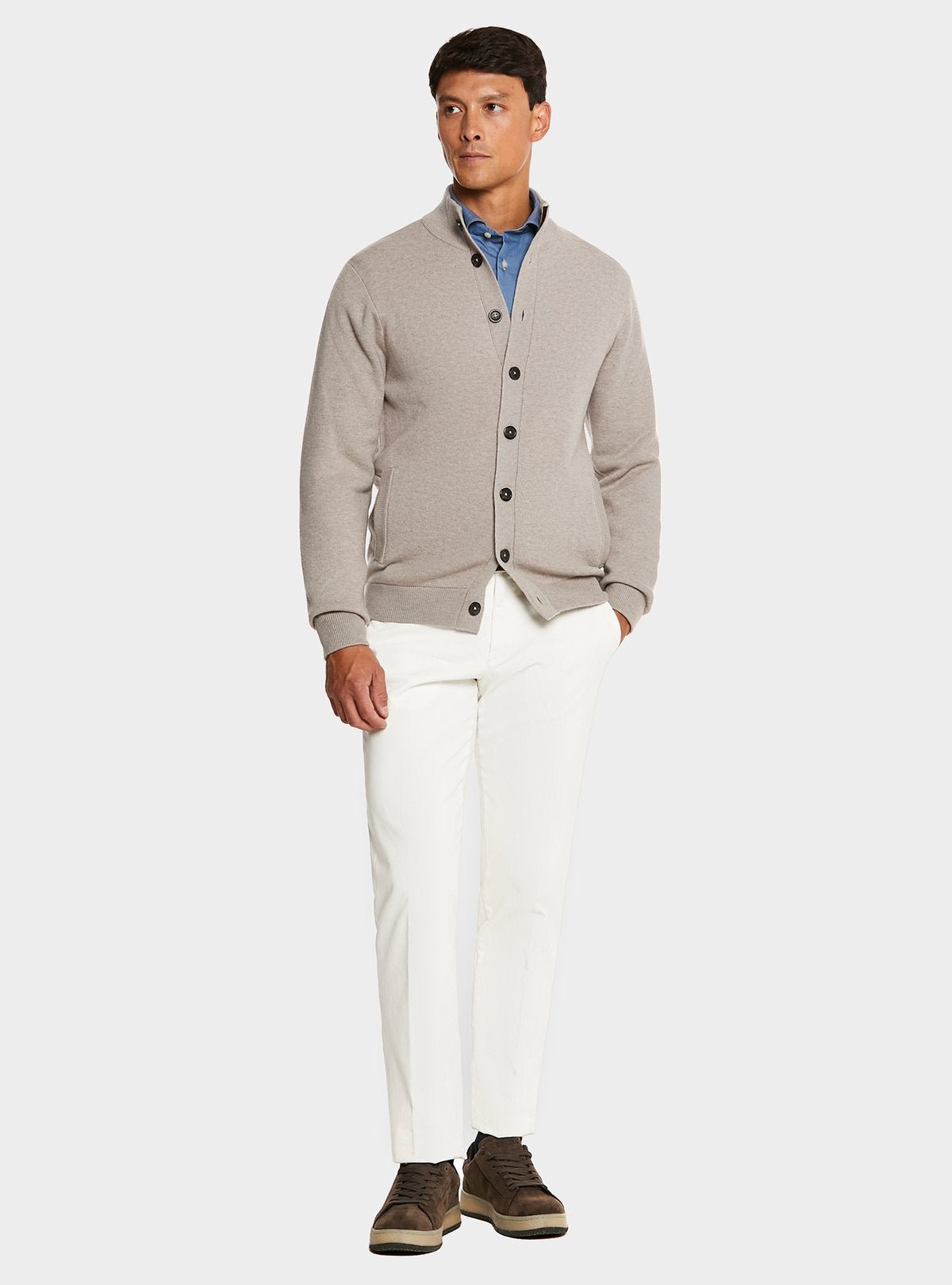 Cardigan con bottoni in misto lana e cashmere - StepByStep