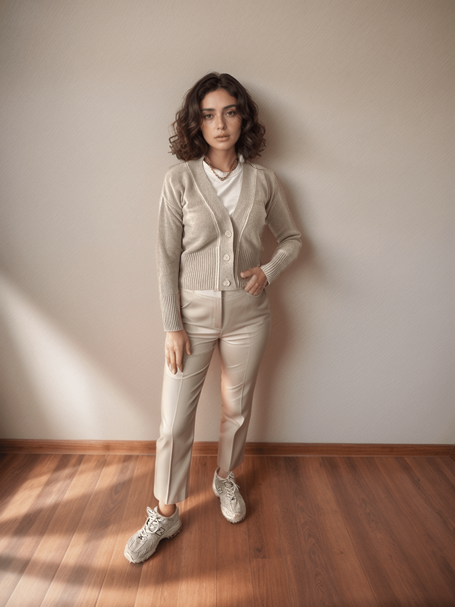 Cardigan con intarsio a contrasto in Lana - Mirella - StepByStep