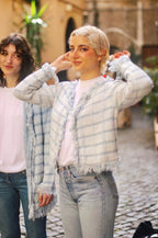 Cardigan corto con inserti in Lurex - Ornella - StepByStep