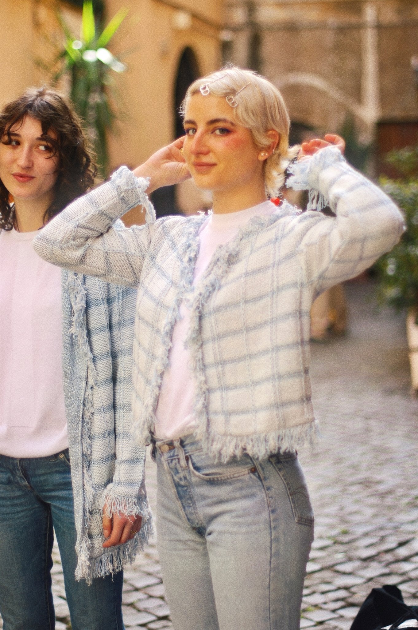 Cardigan corto con inserti in Lurex - Ornella - StepByStep