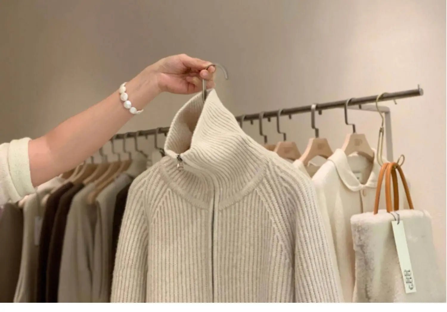 Cardigan da donna in puro cashmere al 100% con cerniera, cappotto lavorato a maglia, maglione ispessito, risvolto sciolto autunno e inverno. - StepByStepNow