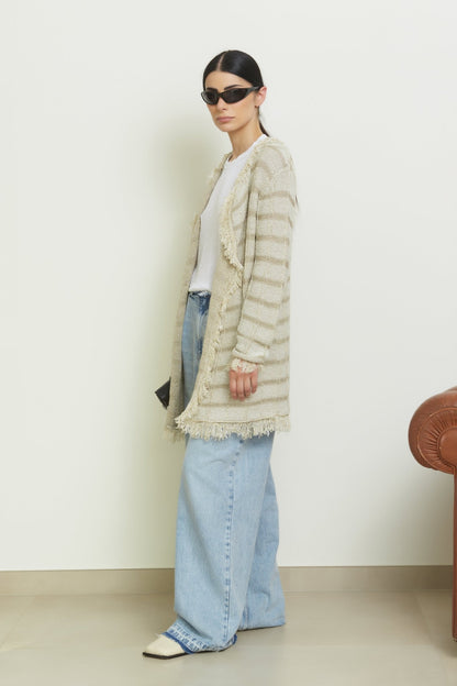 Cardigan Midi con inserti in Lurex - Olivia - StepByStep