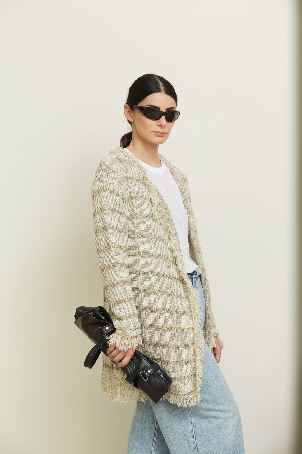 Cardigan Midi con inserti in Lurex - Olivia - StepByStep