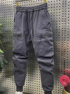 casual harem cargo pants Multi - zip harem pencil trousers Latest luxury brand men clothing - StepByStepNow