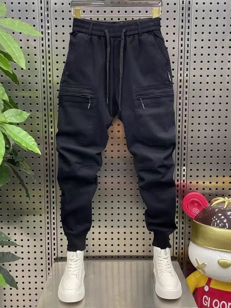 casual harem cargo pants Multi - zip harem pencil trousers Latest luxury brand men clothing - StepByStepNow