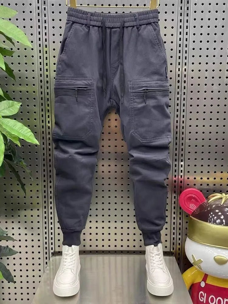 casual harem cargo pants Multi - zip harem pencil trousers Latest luxury brand men clothing - StepByStepNow